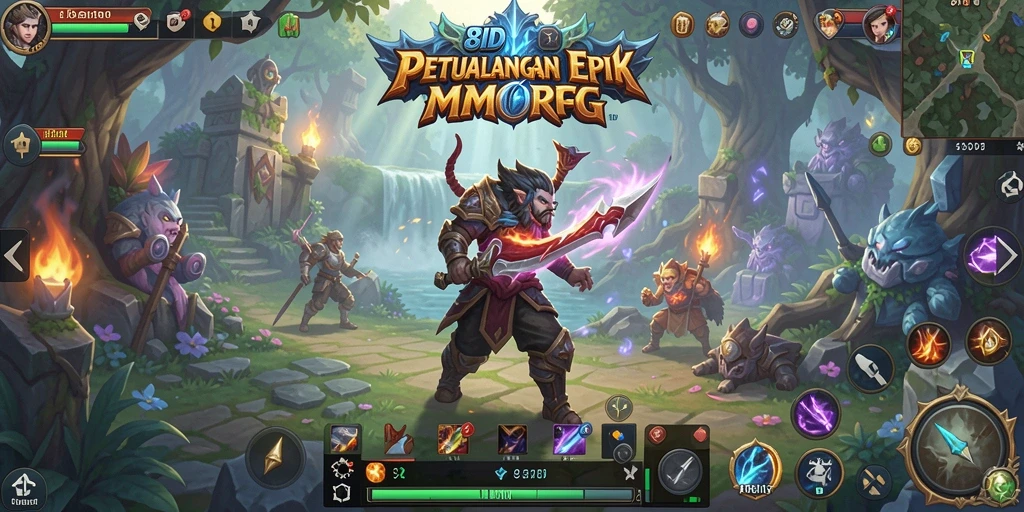 Screenshot gameplay 8ID menampilkan aksi seru dalam dunia MMORPG.