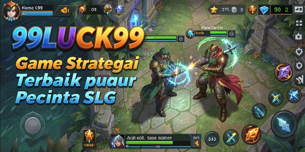Screenshot gameplay 99LUCK99 memperlihatkan pertempuran strategis yang intens.
