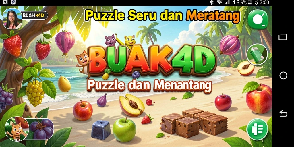 Gameplay BUAH4D yang penuh warna dan menyenangkan.