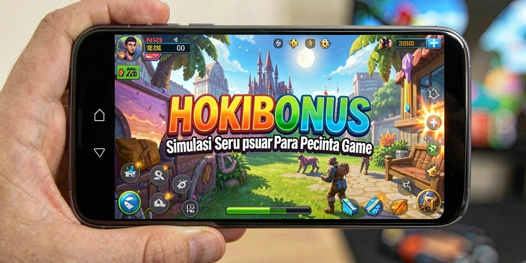 Tampilan gameplay HOKIBONUS dengan detail bangunan yang indah.