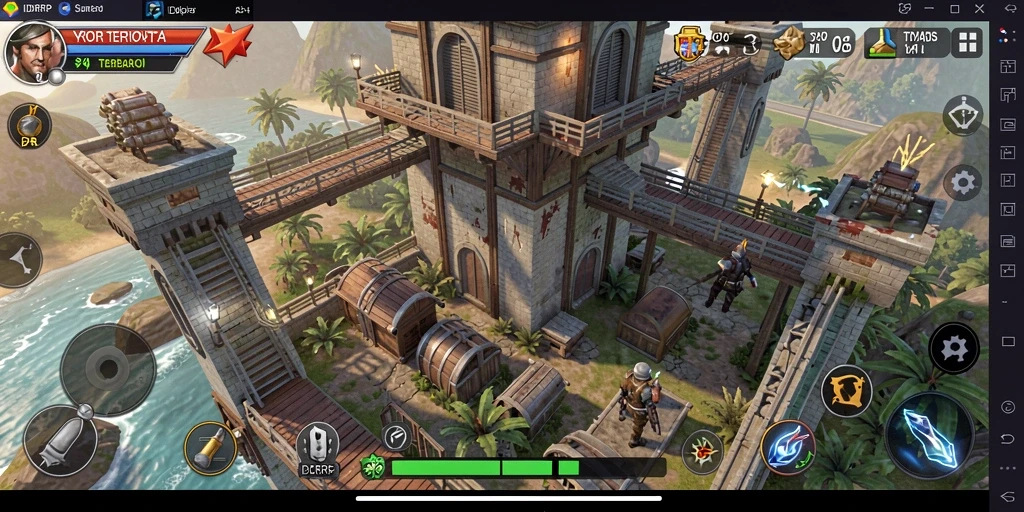 Tampilan gameplay seru dalam permainan Tower Defense IDRRP.