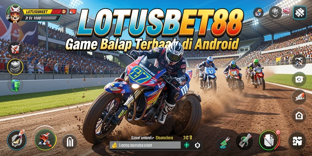 Tampilan seru gameplay Racing di LOTUSBET88 dengan mobil balap yang beraksi.