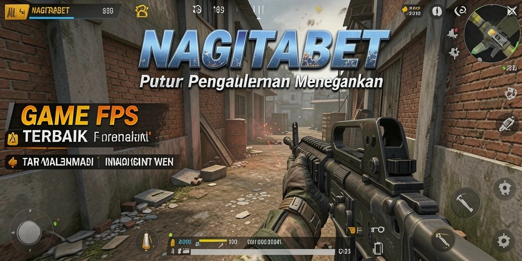Tampilan gameplay menegangkan dari NAGITABET dengan aksi tembak-menembak.